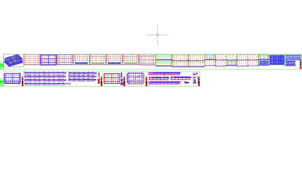 Çelik yapı montaj çizimleri 3D elevation plan